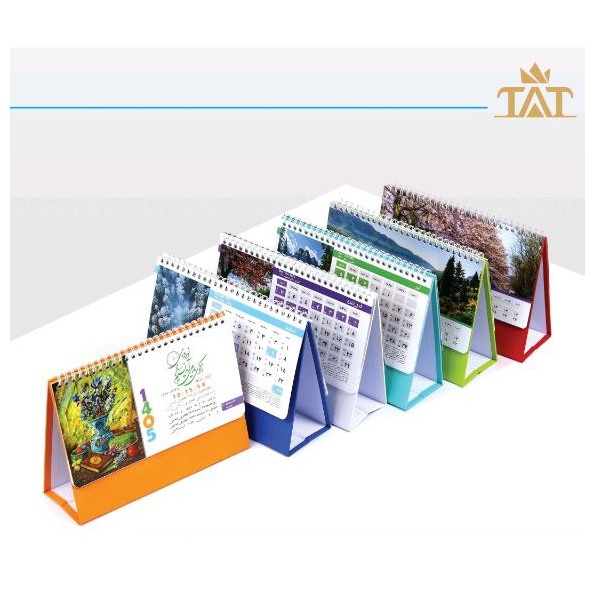 تقویم رومیزی طبیعت پایه رنگی - کد R101